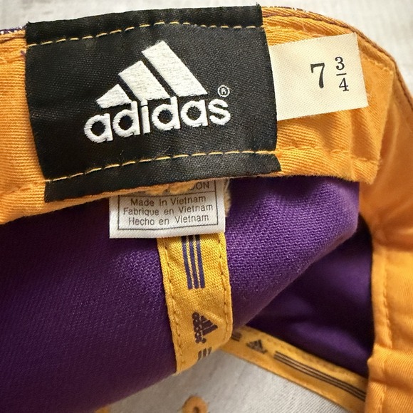 Los Angeles Lakers Adidas Fitted Hat Size 7 3/4 7.25 AOP Paisley All Over Print - Picture 8 of 16